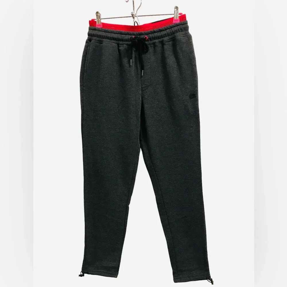 RBX Active Mens Athletic Adjustable Waist Drawstring Cuff Fleece Jogger Size M